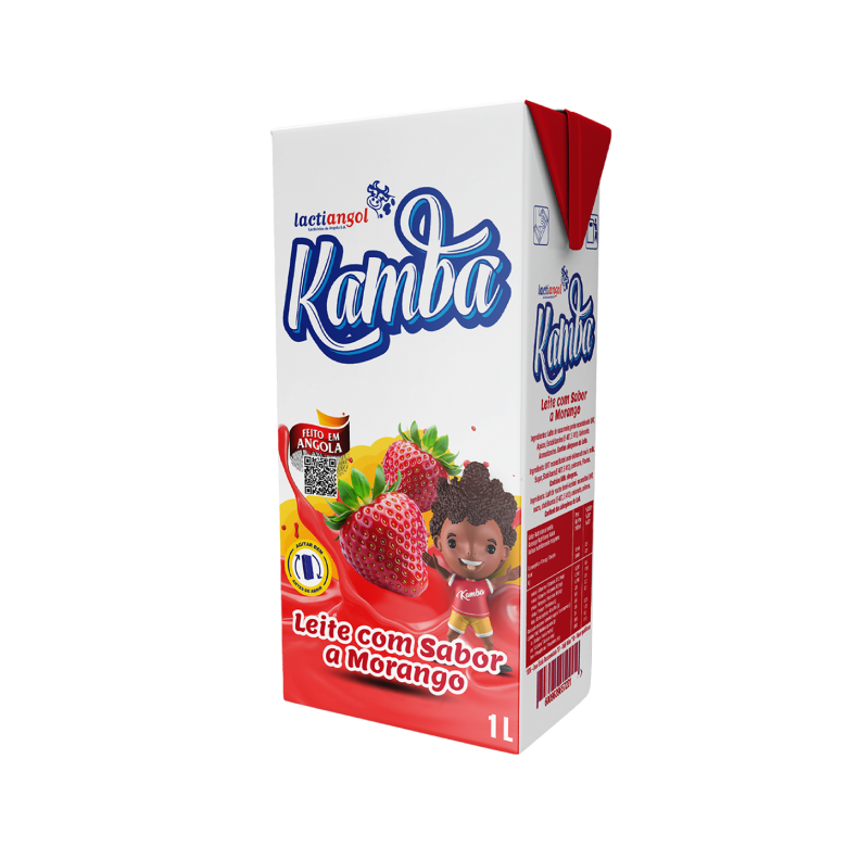 Leite com sabor a morango